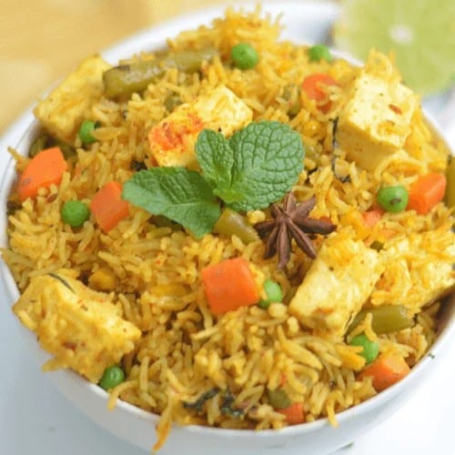 Paneer Biryani.
