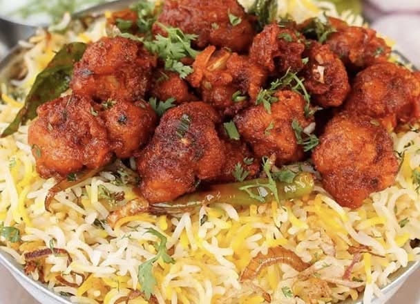Chicken 65 Biryani.